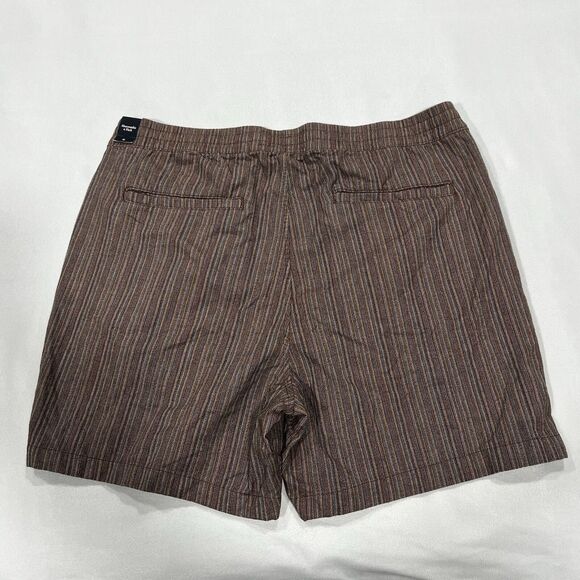 NWT Abercrombie & Fitch Men Multicolored Textured Pull On Shorts Striped Size XL - Picture 3 of 11